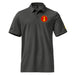 U.S. Army Ordnance Corps Adidas® Unisex Space-Dyed Polo Tactically Acquired Black Melange S