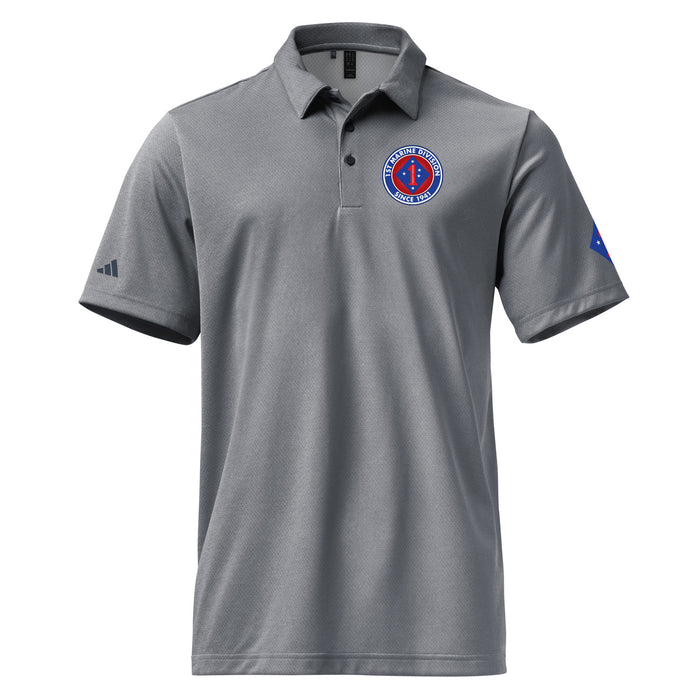 1st Marine Division Since 1941 Adidas® Polo Tactically Acquired Collegiate Navy Melange S 