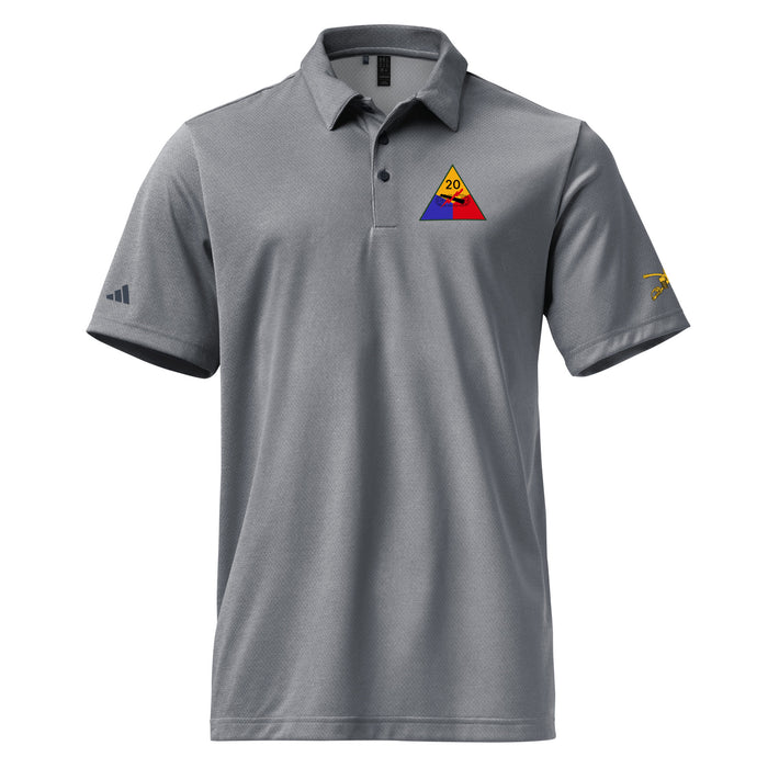 20th Armored Division Adidas® Polo Tactically Acquired Collegiate Navy Melange S 