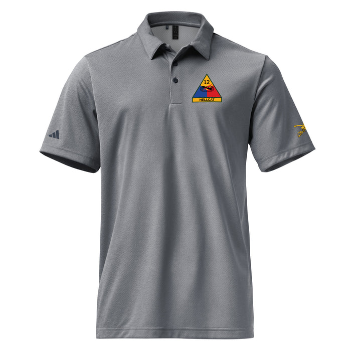 12th Armored Division Adidas® Polo Tactically Acquired Collegiate Navy Melange S 