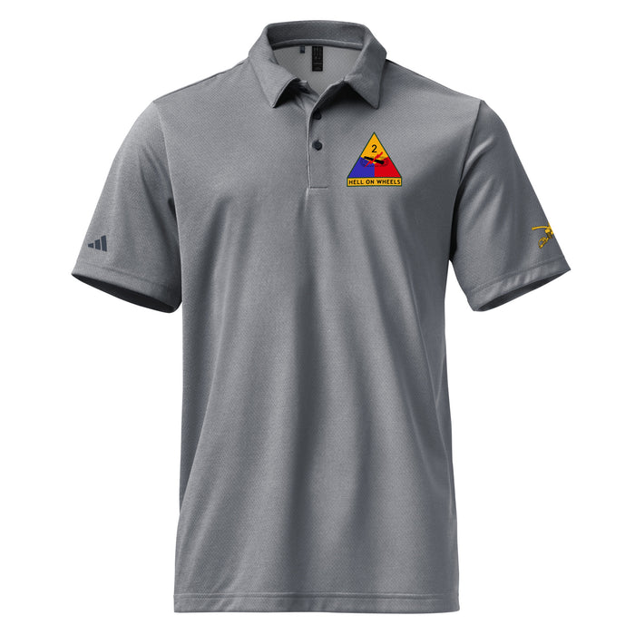 U.S. Army 2nd Armored Division Adidas® Polo Tactically Acquired Collegiate Navy Melange S 