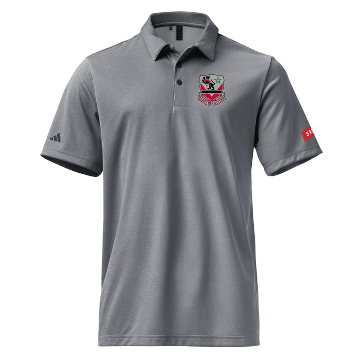 16th Engineer Battalion Adidas® Space-Dyed Polo Tactically Acquired Collegiate Navy Melange S 