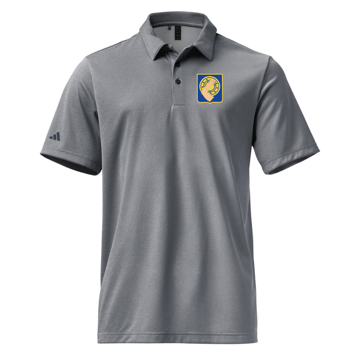 34th Armor Regiment Adidas® Space-Dyed Polo Tactically Acquired Collegiate Navy Melange S