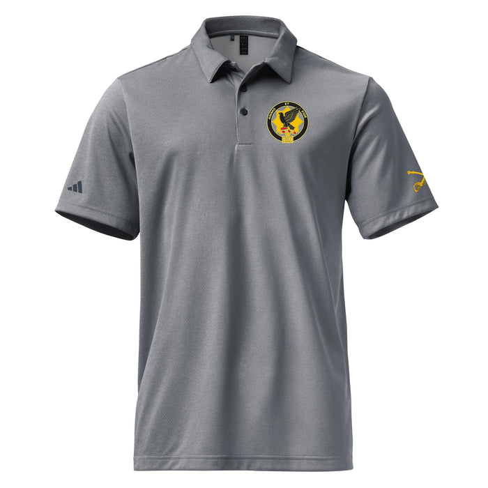 1st Cavalry Regiment Adidas® Space-Dyed Polo Tactically Acquired Collegiate Navy Melange S