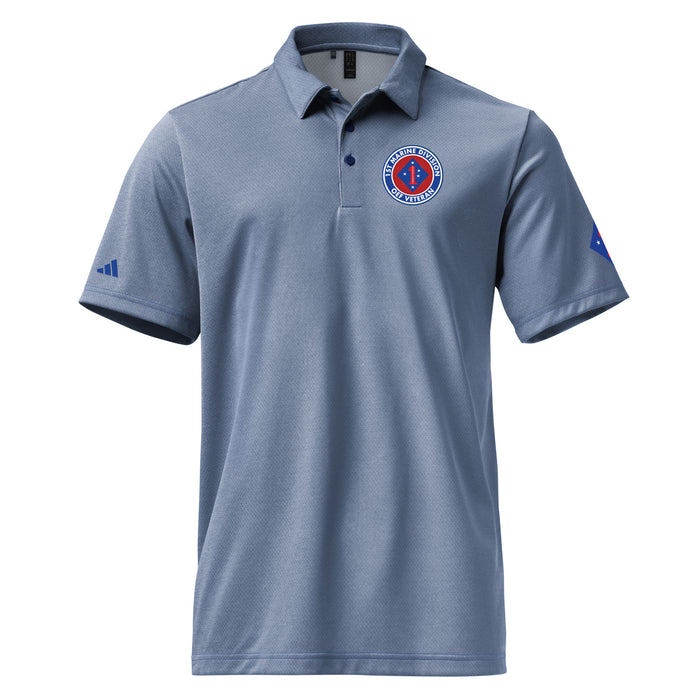 1st Marine Division OEF Veteran Adidas® Polo Tactically Acquired Collegiate Royal Melange S 