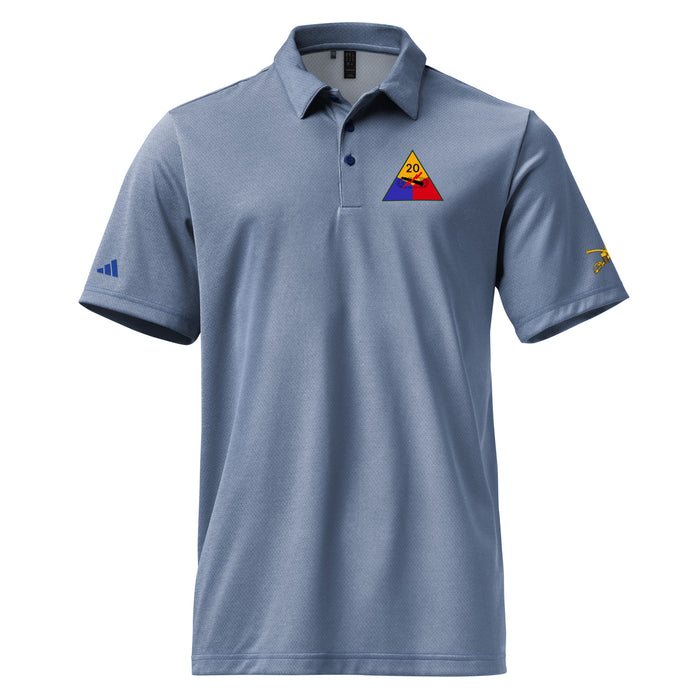 20th Armored Division Adidas® Polo Tactically Acquired Collegiate Royal Melange S 
