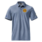 Brown Water Navy Left Chest Emblem Adidas® Polo Shirt Tactically Acquired Collegiate Royal Melange S 
