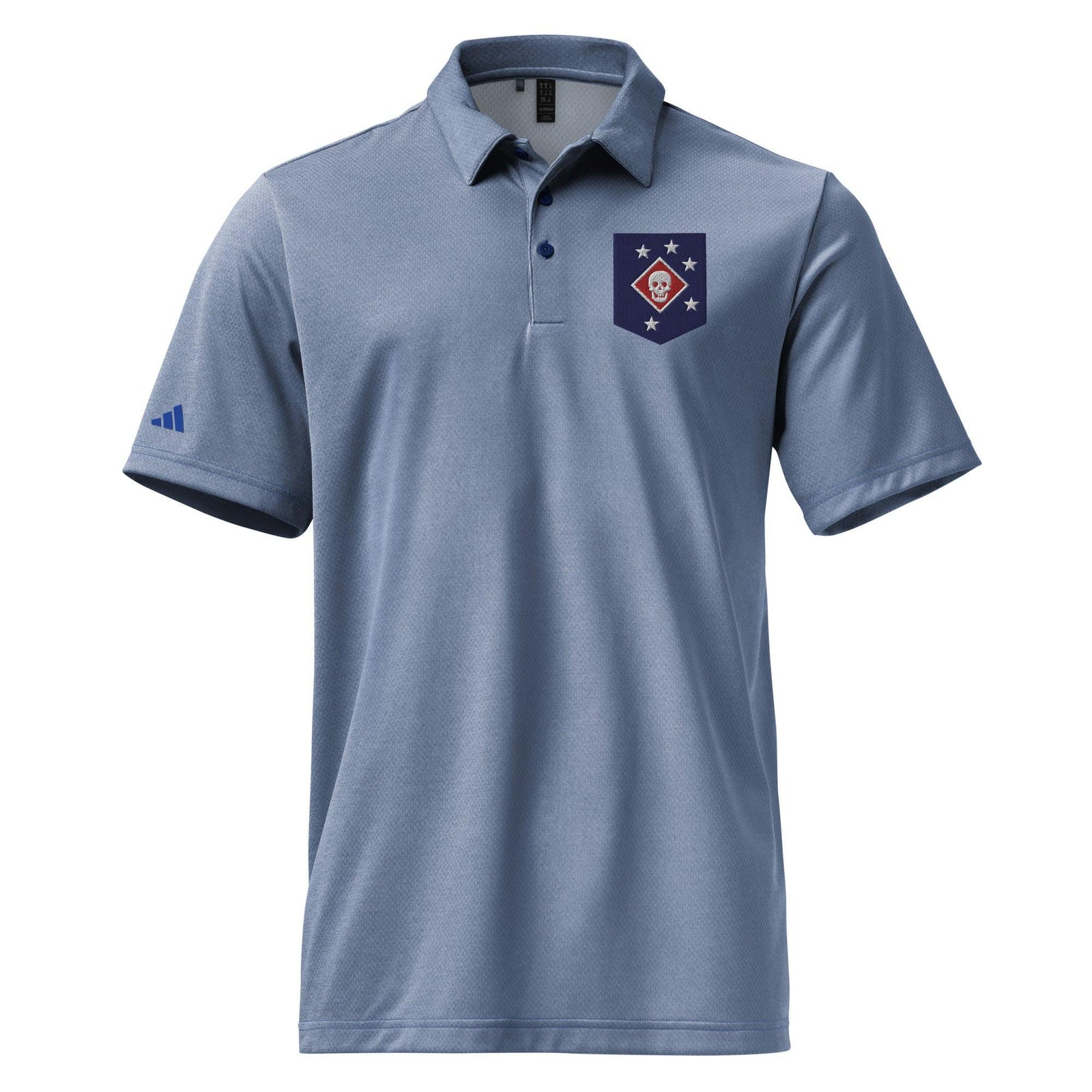 Marine Raiders Embroidered Adidas® Space-Dyed Polo Tactically Acquired Collegiate Royal Melange S 