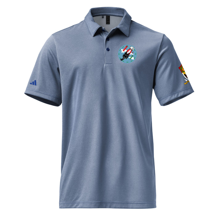 748th Bombardment Squadron Adidas® Unisex Space-Dyed Polo Tactically Acquired Collegiate Royal Melange S 