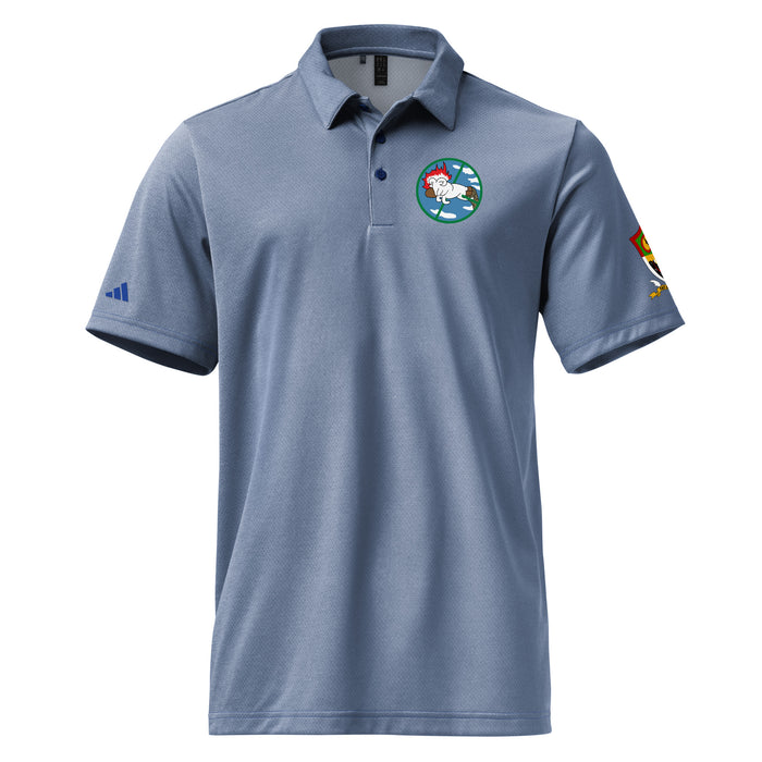 751st Bombardment Squadron Adidas® Unisex Space-Dyed Polo Tactically Acquired Collegiate Royal Melange S 