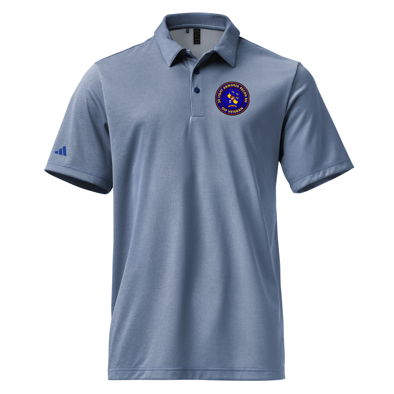 3d LAR OIF Veteran Adidas® Space-Dyed Polo Tactically Acquired Collegiate Royal Melange S 