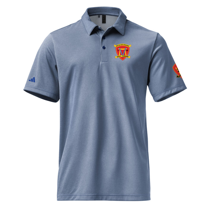 3/26 Marines Adidas® Space-Dyed Polo Tactically Acquired Collegiate Royal Melange S 