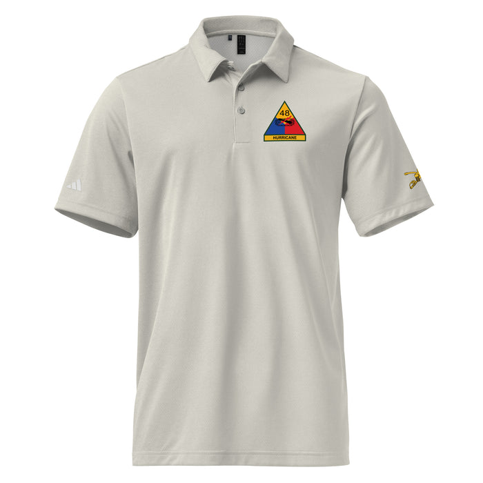 U.S. Army 48th Armored Division Adidas® Polo Tactically Acquired Grey One Heather S 