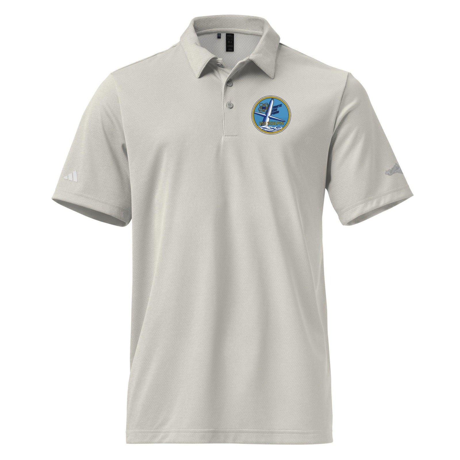 USS Sculpin (SSN-590) Adidas® Polo Shirt Tactically Acquired Grey One Heather S 