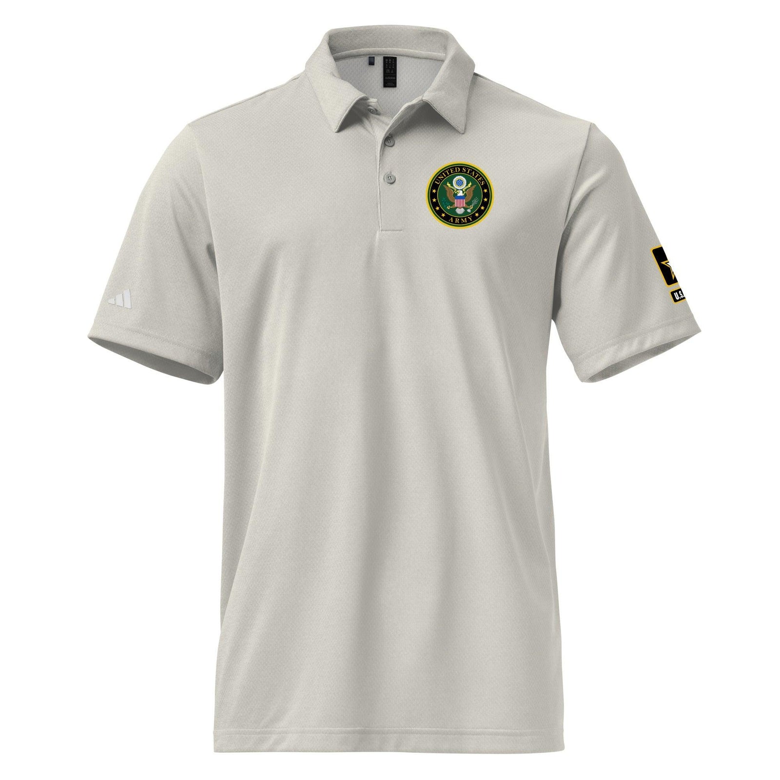 U.S. Army Branch Seal Adidas® Polo Shirt Tactically Acquired Grey One Heather S 