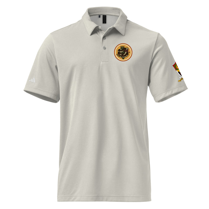 750th Bombardment Squadron Adidas® Unisex Space-Dyed Polo Tactically Acquired Grey One Heather S 