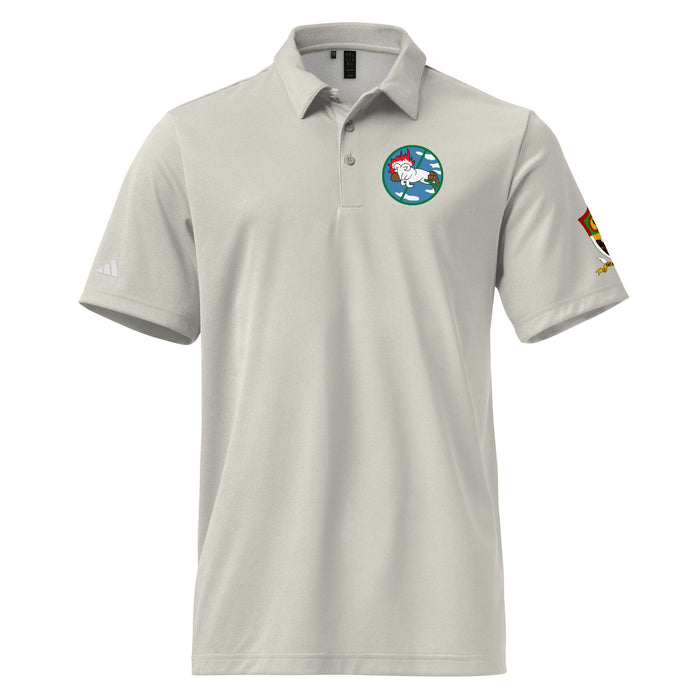 751st Bombardment Squadron Adidas® Unisex Space-Dyed Polo Tactically Acquired Grey One Heather S 