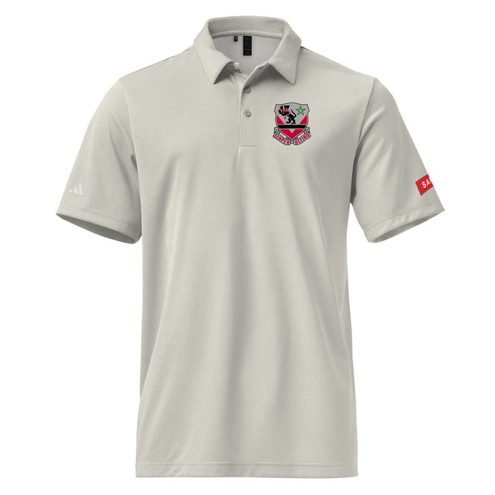 16th Engineer Battalion Adidas® Space-Dyed Polo Tactically Acquired Grey One Heather S 