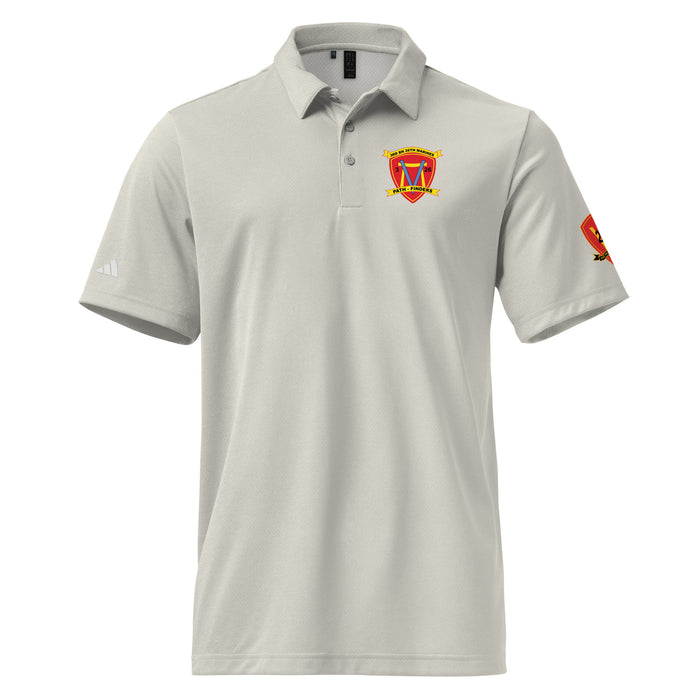 3/26 Marines Adidas® Space-Dyed Polo Tactically Acquired Grey One Heather S 