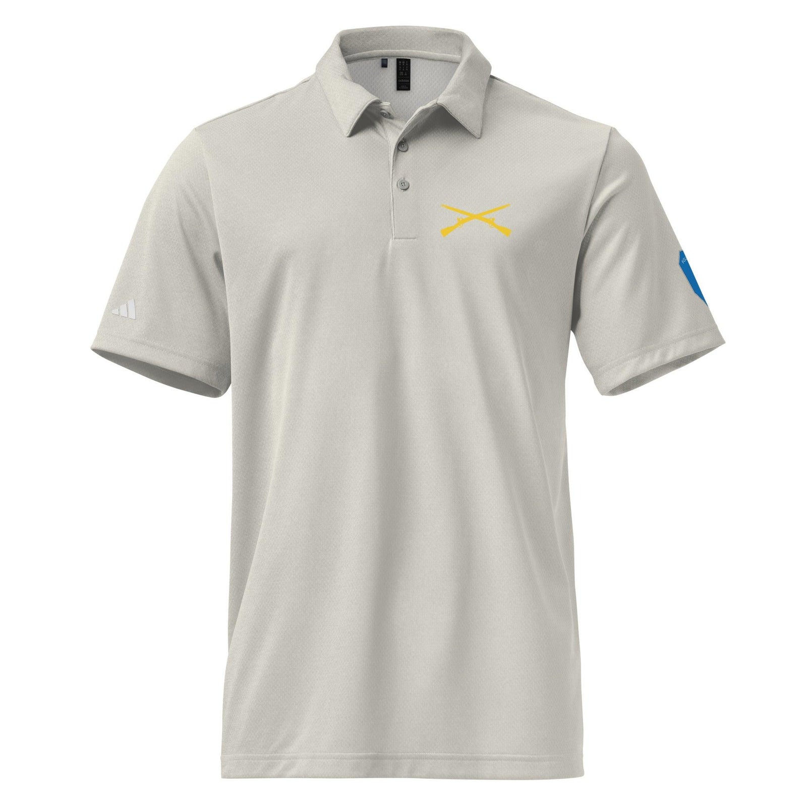 U.S. Army Infantry Adidas® Space-Dyed Polo Tactically Acquired Grey One Heather S 