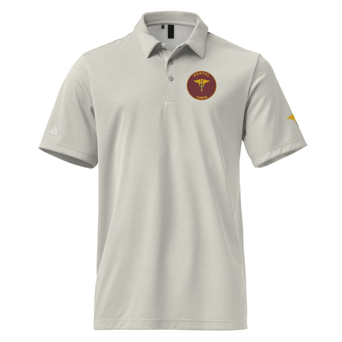 U.S. Army Dental Corps Adidas® Unisex Space-Dyed Polo Tactically Acquired Grey One Heather S