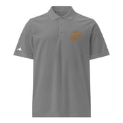 USMC Tan EGA Embroidered Adidas® Sport Polo Tactically Acquired Grey Three S 