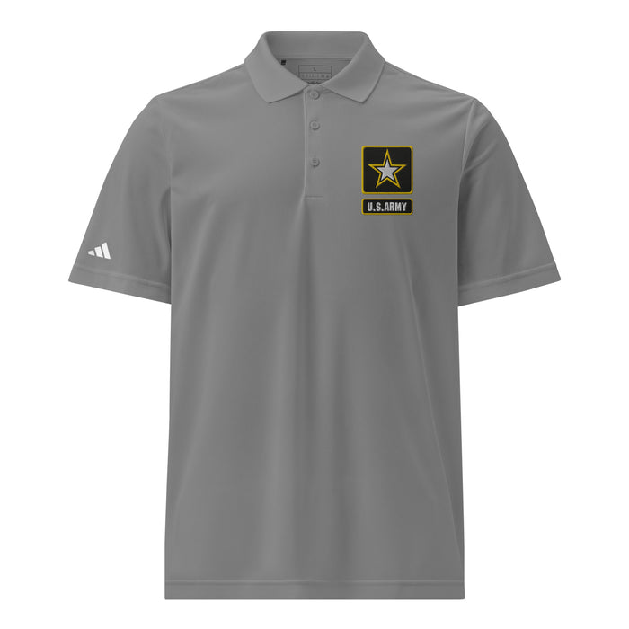 U.S. Army Embroidered Adidas® Sport Polo Tactically Acquired Grey Three S 