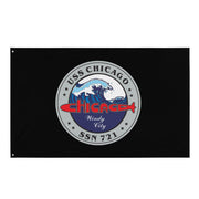 USS Chicago (SSN-721) Submarine Indoor Wall Flag Tactically Acquired Default Title  