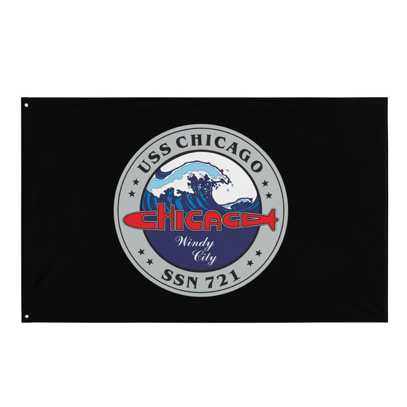 USS Chicago (SSN-721) Submarine Indoor Wall Flag