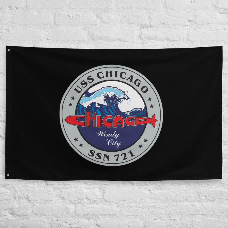 USS Chicago (SSN-721) Submarine Indoor Wall Flag