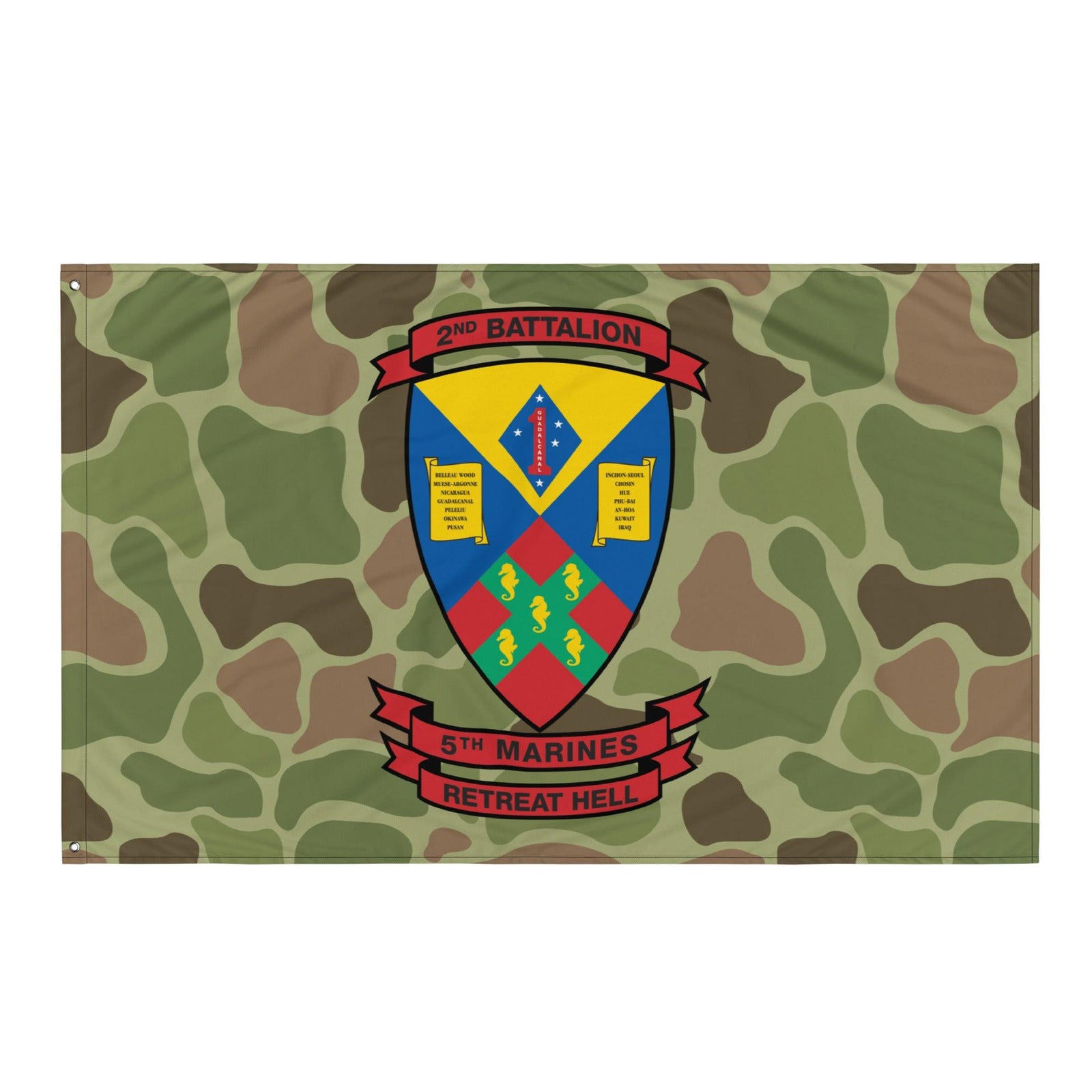 2nd Battalion 5th Marines (2/5 Marines) Frogskin Camo Flag Tactically Acquired   