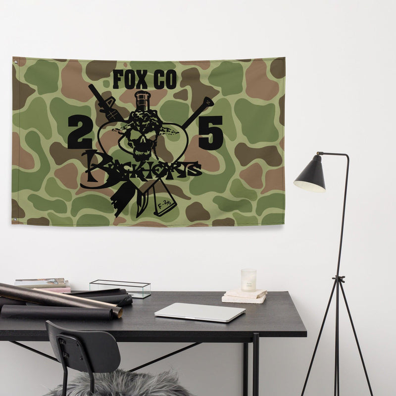 Fox Company 2/5 Marines "Blackhearts" Frogskin Camo Flag