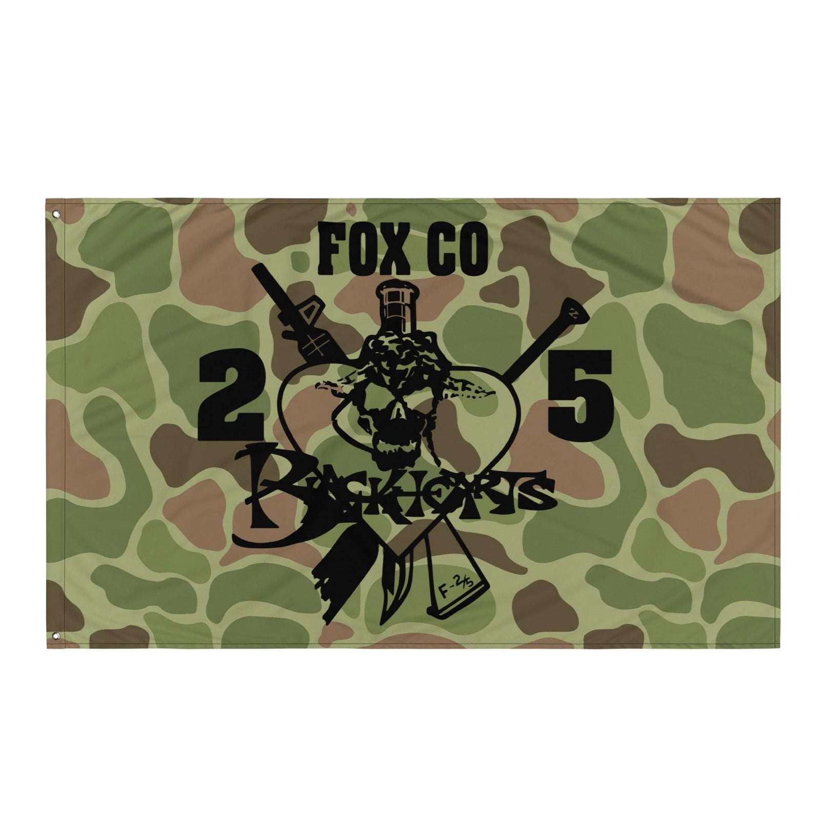 Fox Company 2/5 Marines "Blackhearts" Frogskin Camo Flag Tactically Acquired   