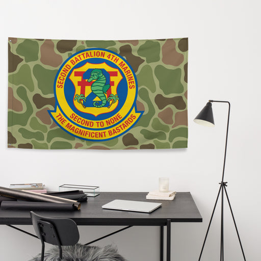 2nd Battalion 4th Marines (2/4 Marines) Frogskin Camo Flag Tactically Acquired   