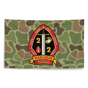 2nd Battalion 2nd Marines (2/2 Marines) Frogskin Camo Flag Tactically Acquired   