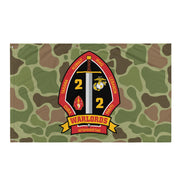 2nd Battalion 2nd Marines (2/2 Marines) Frogskin Camo Flag Tactically Acquired   