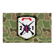 2nd Battalion 1st Marines (2/1 Marines) Frogskin Camo Flag Tactically Acquired Default Title  