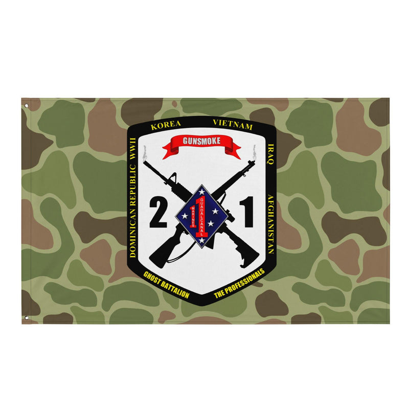 2nd Battalion 1st Marines (2/1 Marines) Frogskin Camo Flag