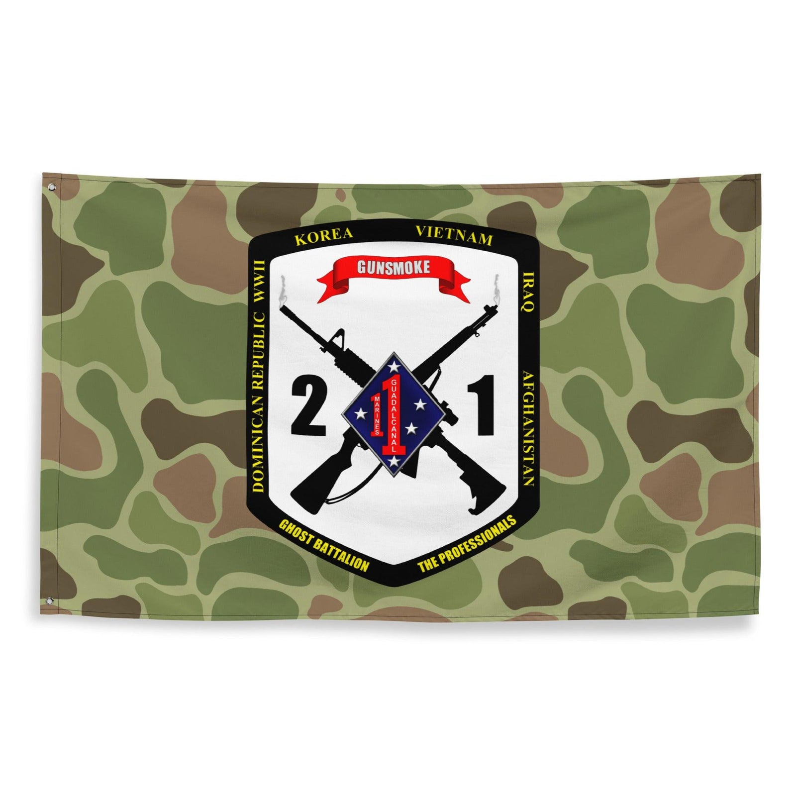2nd Battalion 1st Marines (2/1 Marines) Frogskin Camo Flag Tactically Acquired   