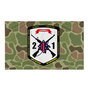 2nd Battalion 1st Marines (2/1 Marines) Frogskin Camo Flag Tactically Acquired   
