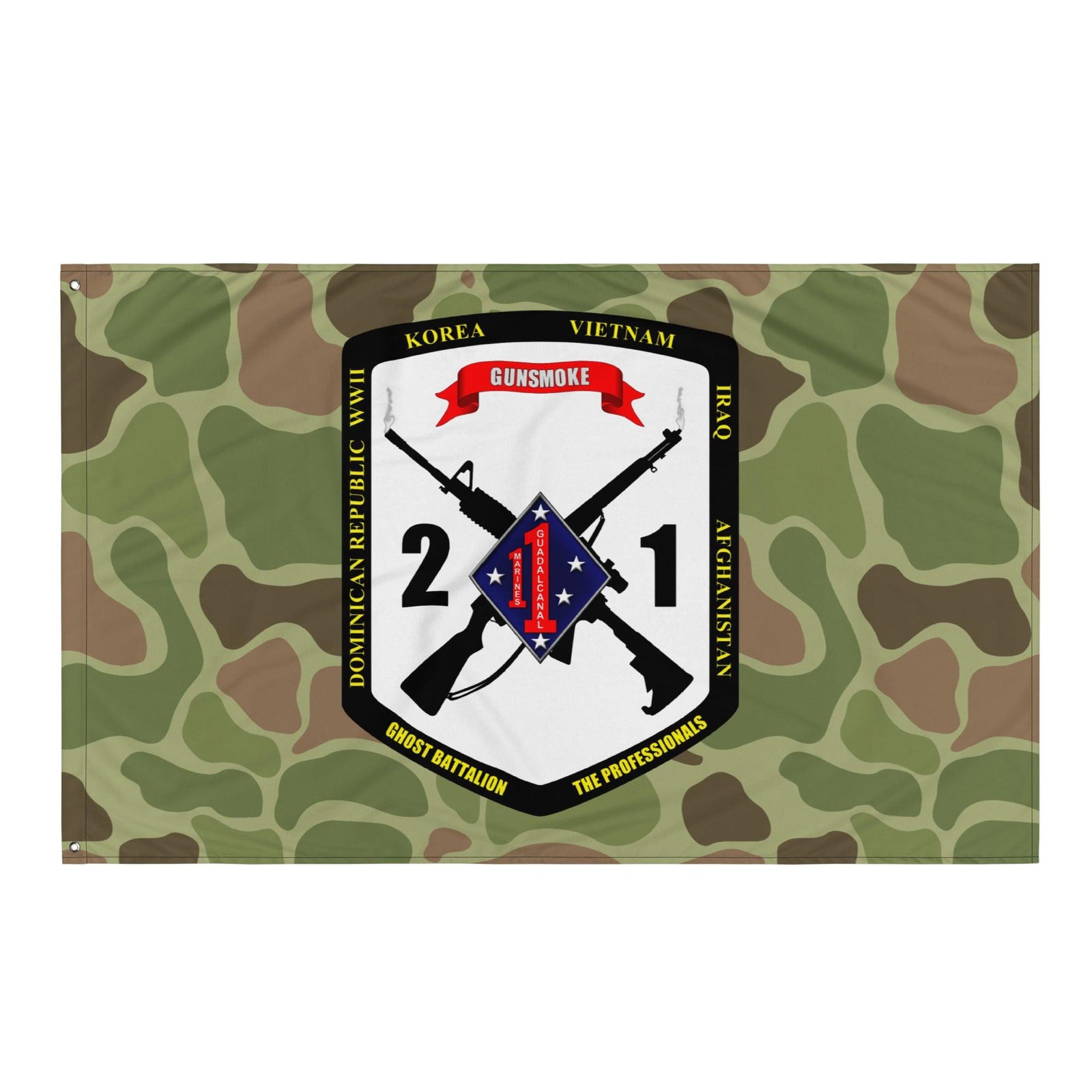 2nd Battalion 1st Marines (2/1 Marines) Frogskin Camo Flag Tactically Acquired   