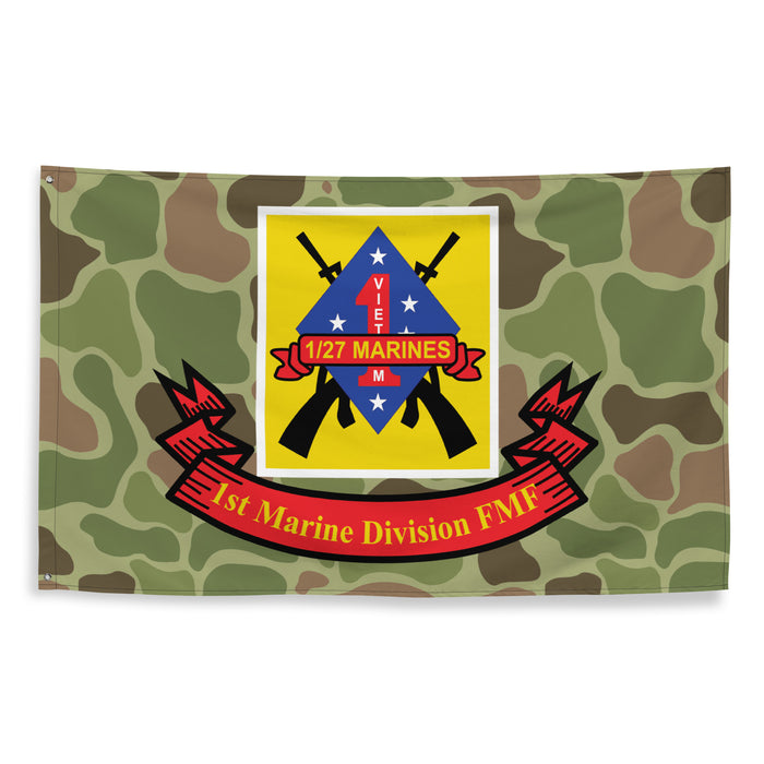 1st Battalion 27th Marines (1/27 Marines) Frogskin Camo Flag Tactically Acquired   