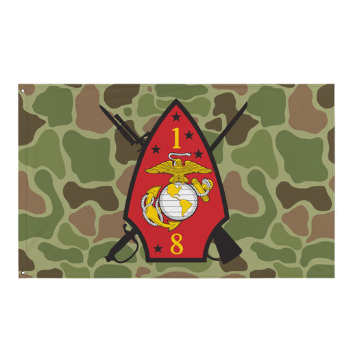 1st Battalion 8th Marines (1/8 Marines) Frogskin Camo Flag Tactically Acquired Default Title  