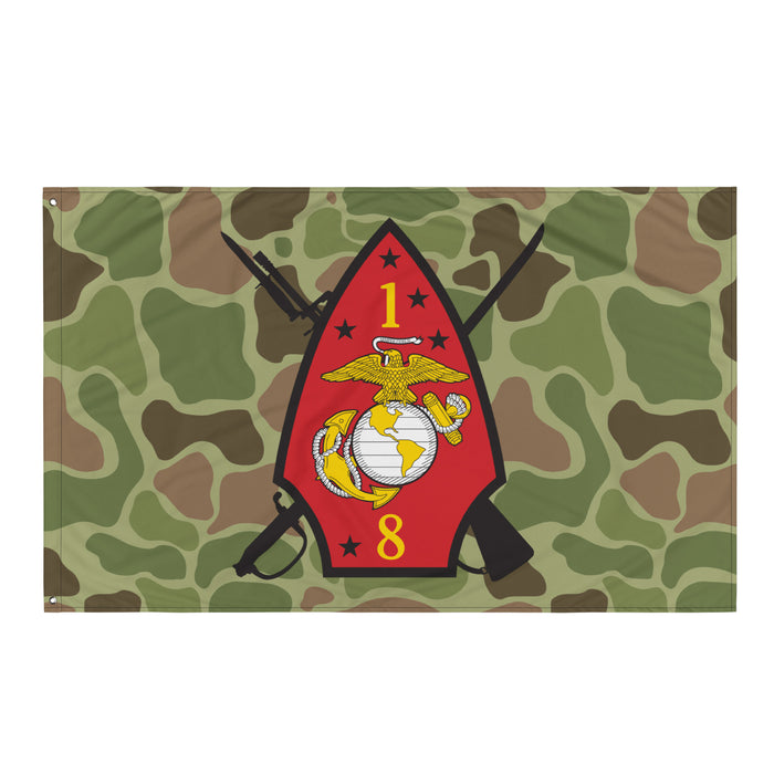 1st Battalion 8th Marines (1/8 Marines) Frogskin Camo Flag Tactically Acquired   