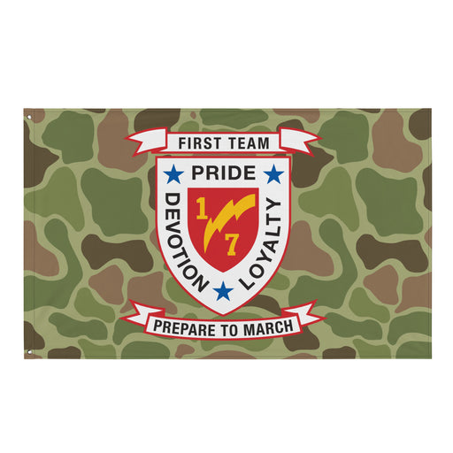 1st Battalion 7th Marines (1/7 Marines) Frogskin Camo Flag Tactically Acquired Default Title  