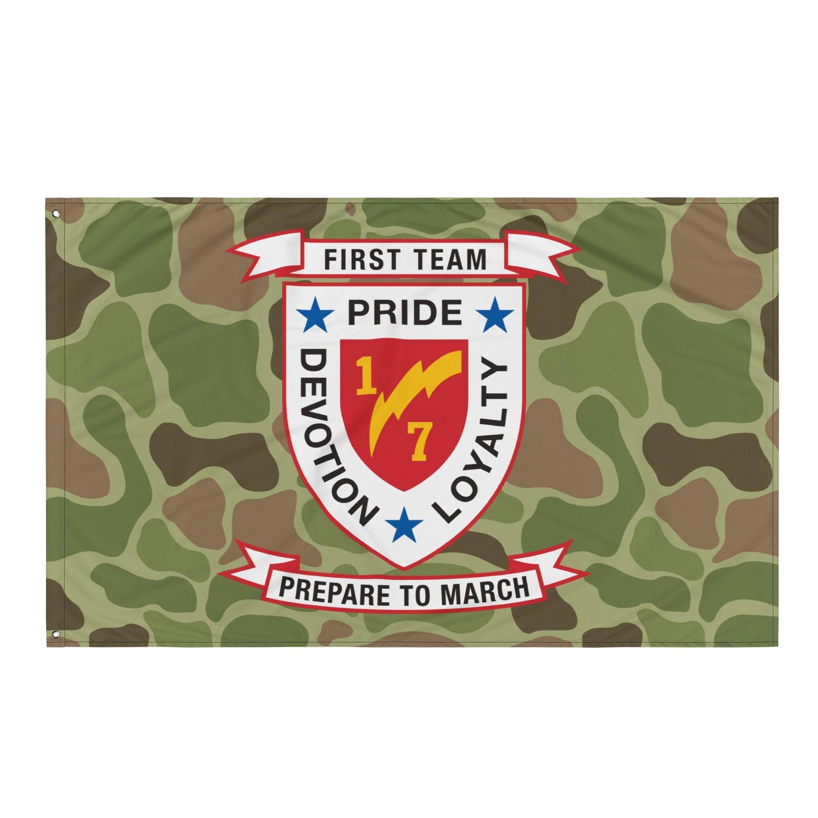 1st Battalion 7th Marines (1/7 Marines) Frogskin Camo Flag Tactically Acquired   