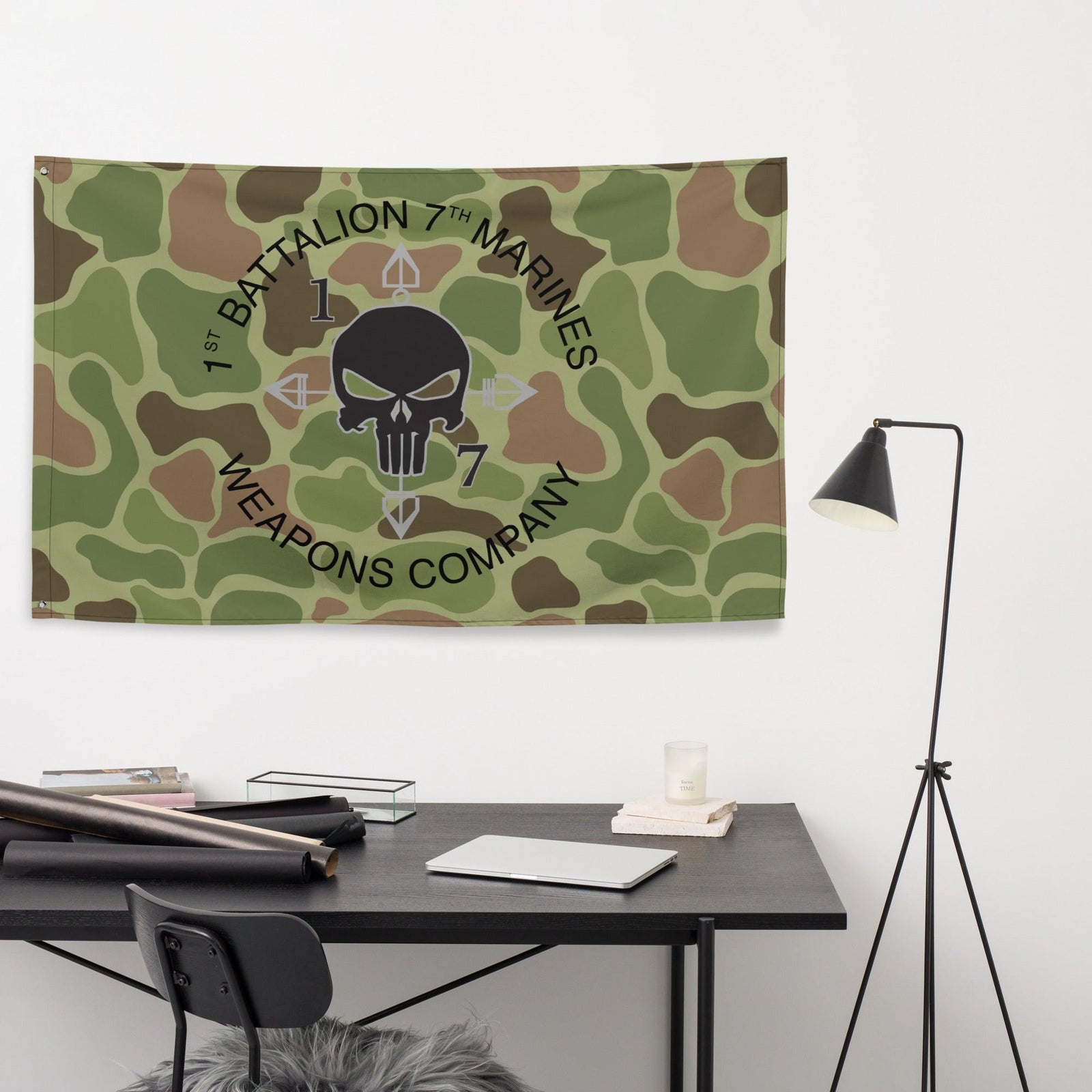 1/7 Marines Weapons Company Frogskin Camo Flag Tactically Acquired   