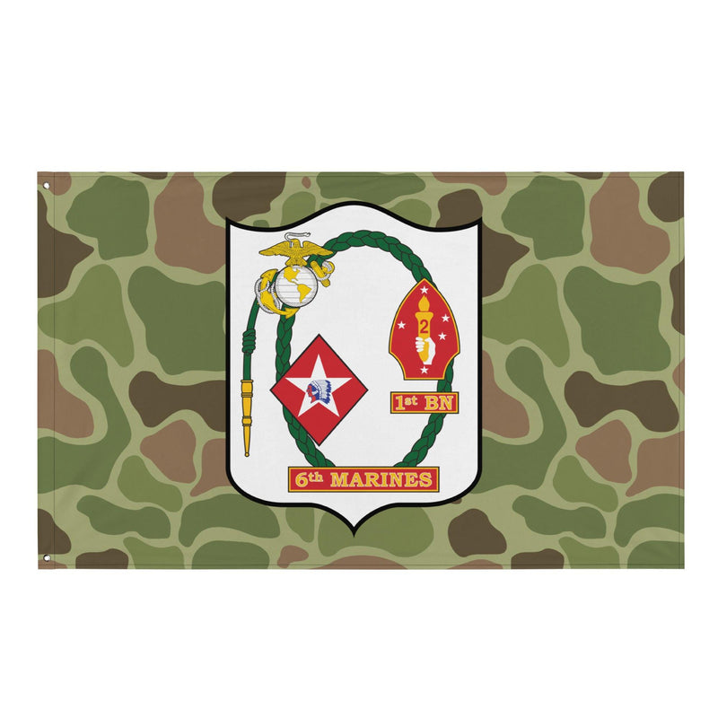 1st Battalion 6th Marines (1/6 Marines) Frogskin Camo Flag