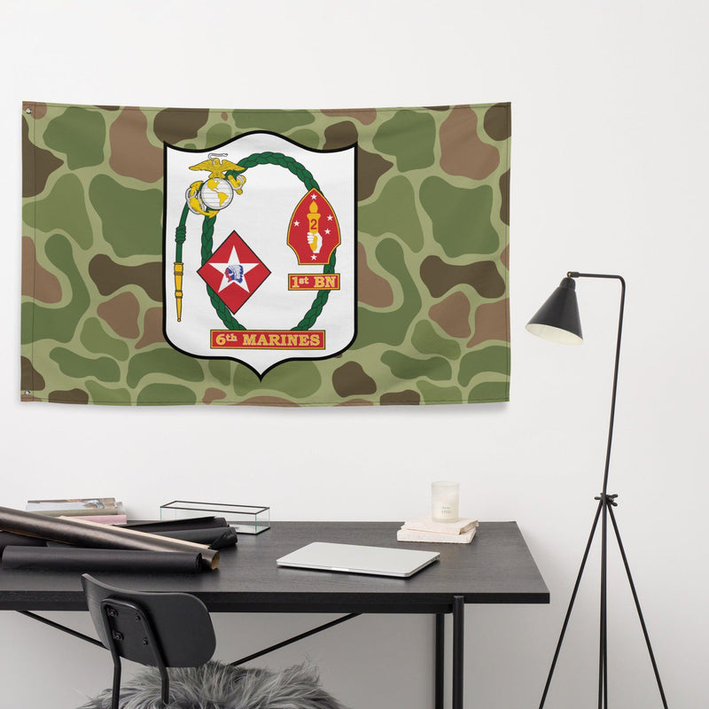 1st Battalion 6th Marines (1/6 Marines) Frogskin Camo Flag