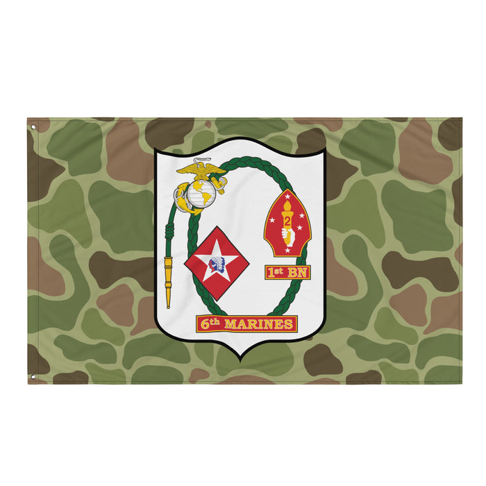 1st Battalion 6th Marines (1/6 Marines) Frogskin Camo Flag Tactically Acquired   